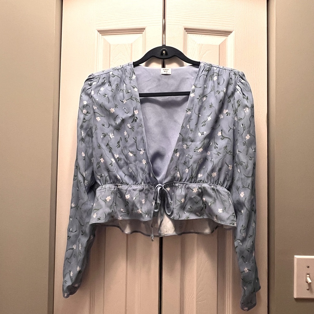 Sunday Best Plunge Blouse